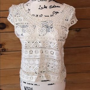 lace short sleeve shirt